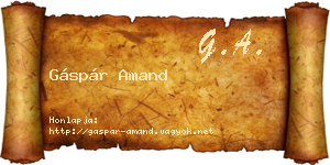 Gáspár Amand névjegykártya